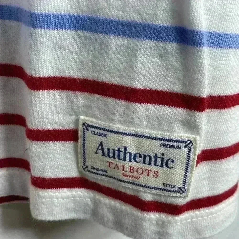 Talbots XS Boat Neck Red, White & Blue 3/4 Sleeve Shirt Top. - Picture 5 of 10